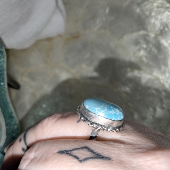 Larimar Silver Plated Ring - Picture 3 of 5